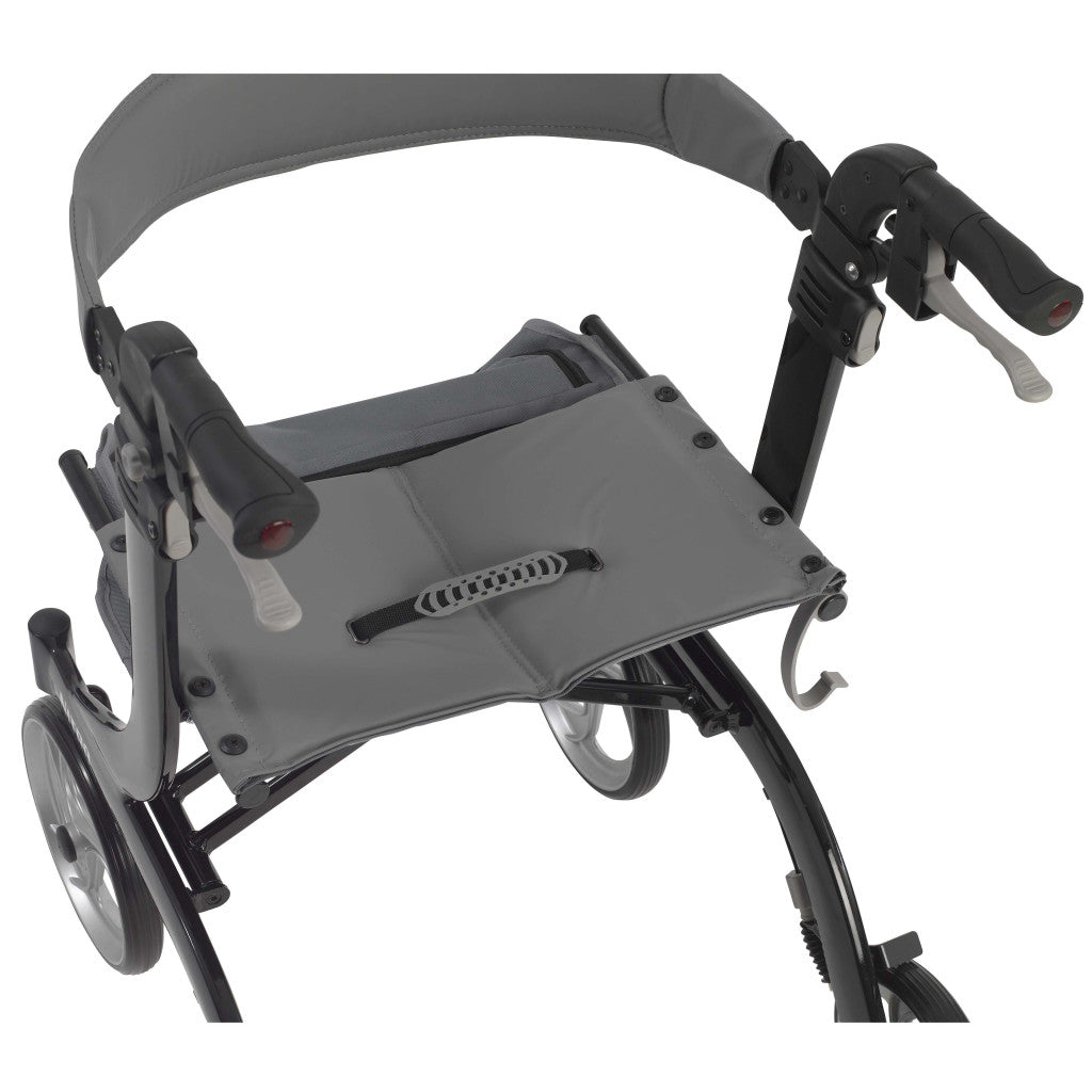 drive™ Nitro Aluminium Rollator For Seniors and Elders, Wheel size 10 inch With Height Adjustable Weight Capacity 300lbs Black Color ,Foldable, 876606EA
