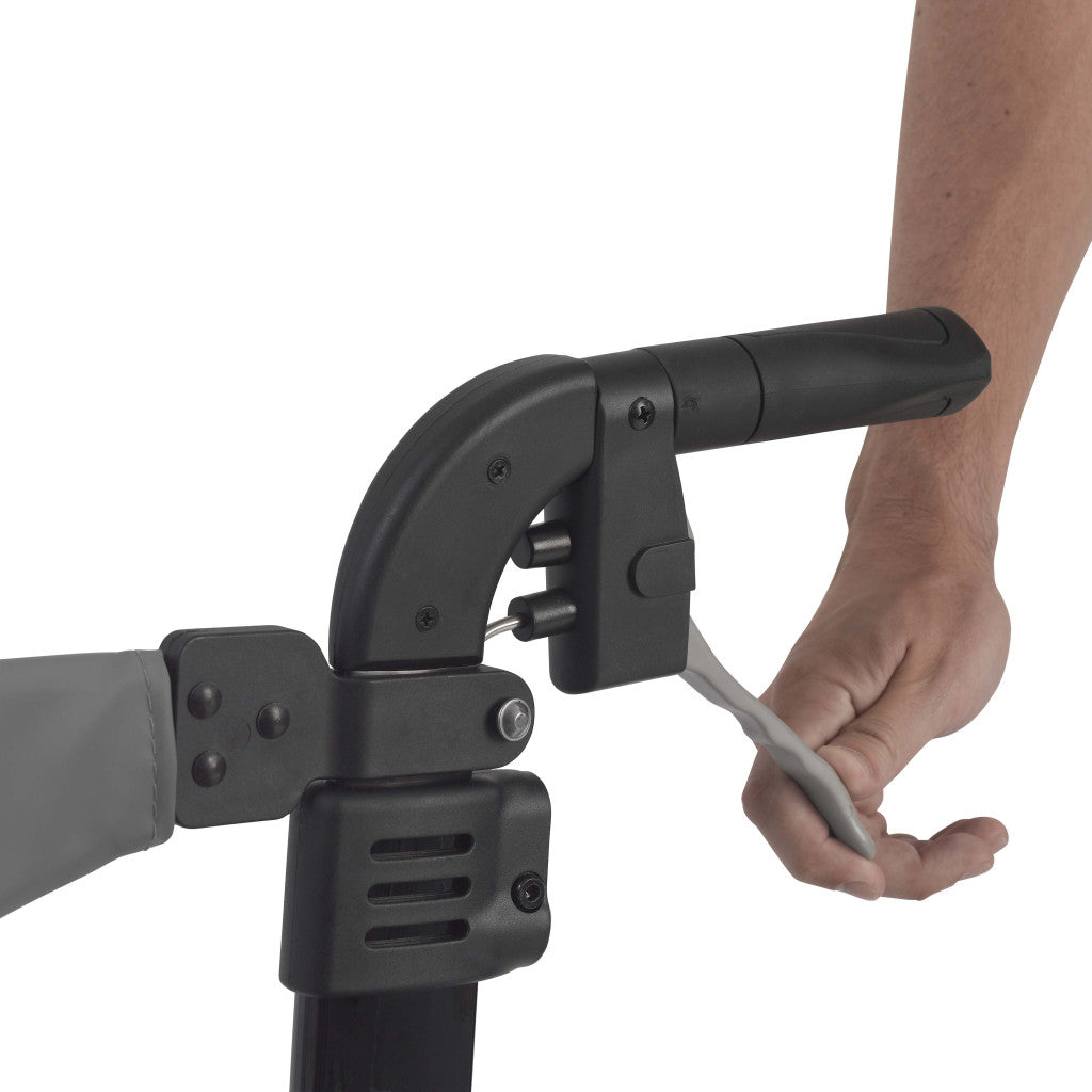 drive™ Nitro Aluminium Rollator For Seniors and Elders, Wheel size 10 inch With Height Adjustable Weight Capacity 300lbs Black Color ,Foldable, 876606EA