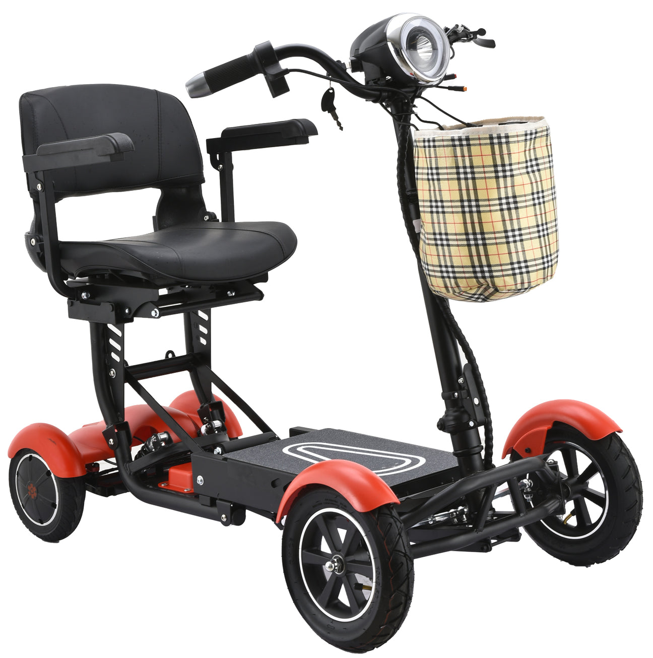 Dragon Mobile EX-Lightweight Foldable 4 Wheels Mobility Scooter with Double Seat