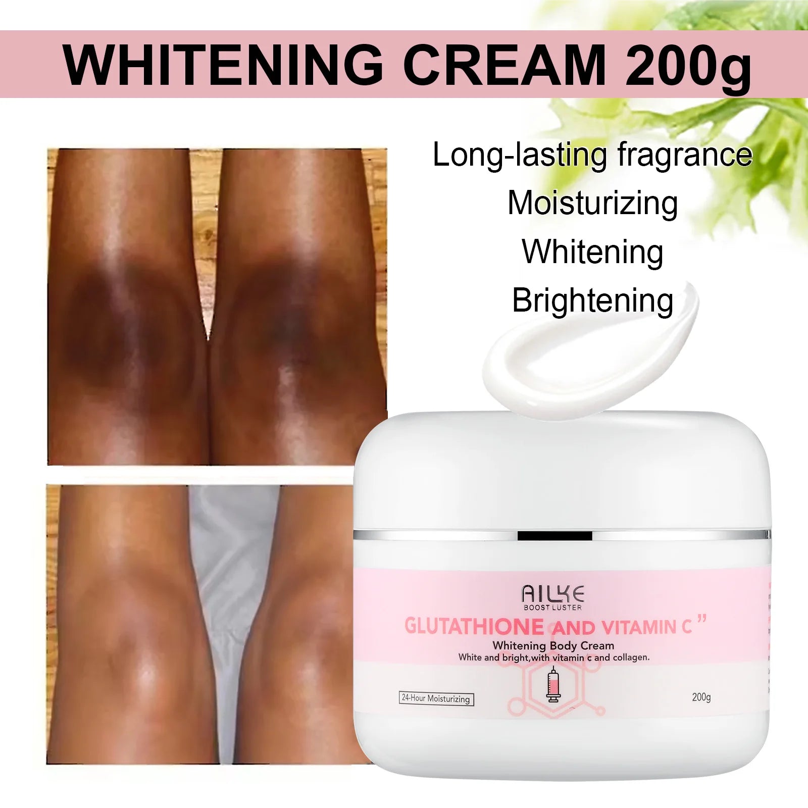 AILKE Whitening Moisturizing Korean Facial And Body Lotion Reduce Melanin Wrinkles Vitamin C Dark Spot Remover Skin Care Cream