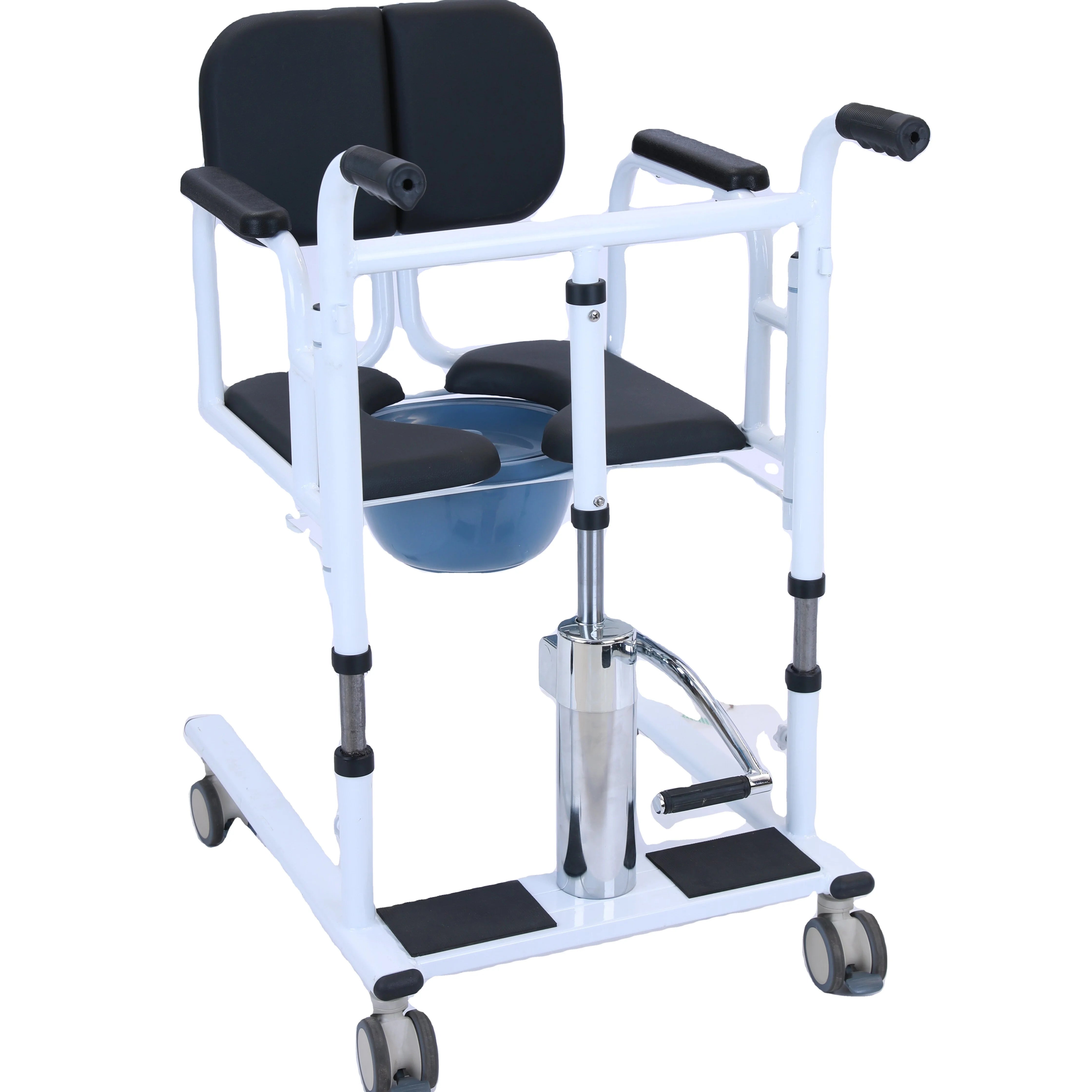 Care Device hydraulic transport chair  bedridden elderly  paralyzed senior patient lift bath chair with wheel