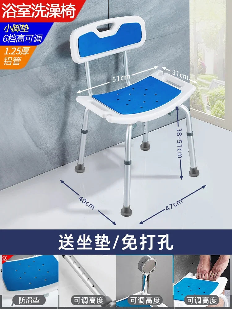 Spa Furniture Portable Folding Stools Black Stool Vintage Bathroom Washbasin Cabinet Foldable Shower Kitchen Storage Space Low