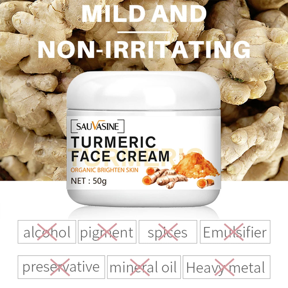 Turmeric Whitening Face Cream Anti Aging Serum Birghten Moisturize Facial Anti-Wrinkle Reduce Fine Lines Acne Drak Spot Remover