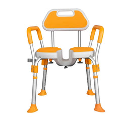 ushaped bath chair aluminum alloy elderly shower seat nonslip foot mat height adjustable mobility aid safe bathing solution