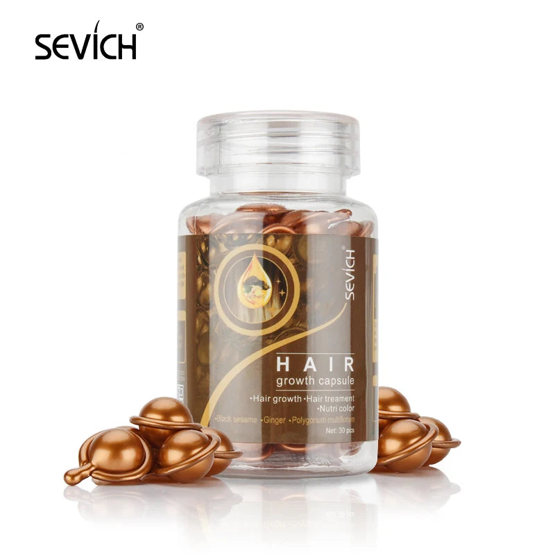 30PCS Hair Vitamin Capsule Keratin Oil Smooth Silky Hair Serum Moroccan Oil Anti Hair Loss Repair Damaged Hair Essential Oil