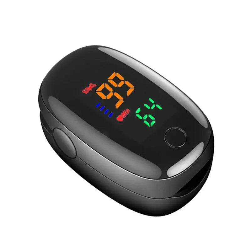 Finger Clip Heart Rate Meter Measure Fingertip Oximetry PI Value Monitor Pulse Black Gem Oximeter Heart Rate Monitor Portable - All Care Store