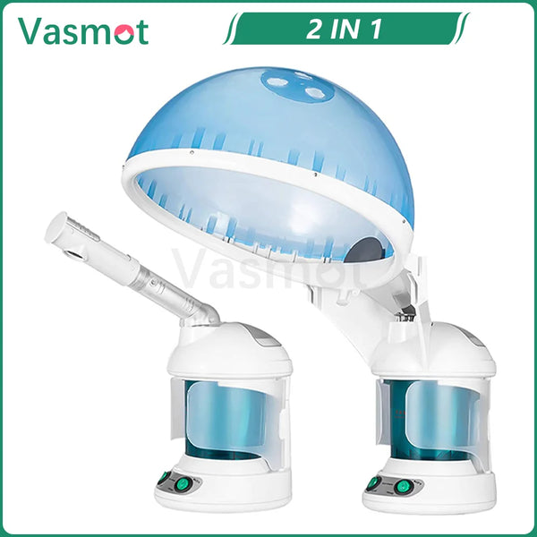 2 in 1 Hair Facial Steamer Air Humidifier Hot Mist Moisturizing For Facial Sauna Hydration Skin Care