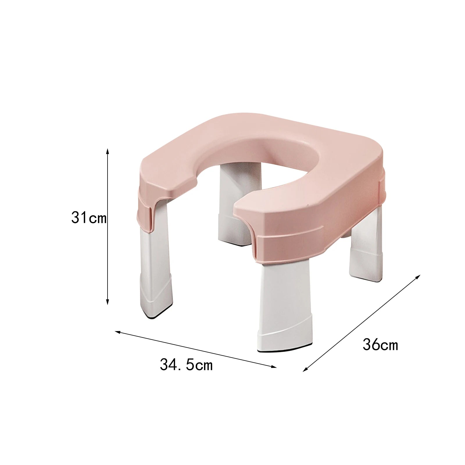 Squatting Toilet Stool Chair Non Slip Thick Household Widen Panel Sturdy Rounded Edge Easy to Wash Potty Chairs for Bathroom