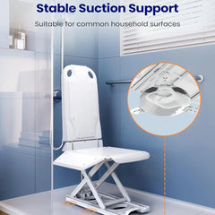 electric bath lift chair floor lift for elderly get up from floor weight capacity 300lbs white