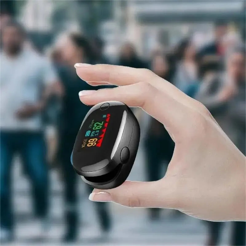 Finger Clip Heart Rate Meter Measure Fingertip Oximetry PI Value Monitor Pulse Black Gem Oximeter Heart Rate Monitor Portable - All Care Store