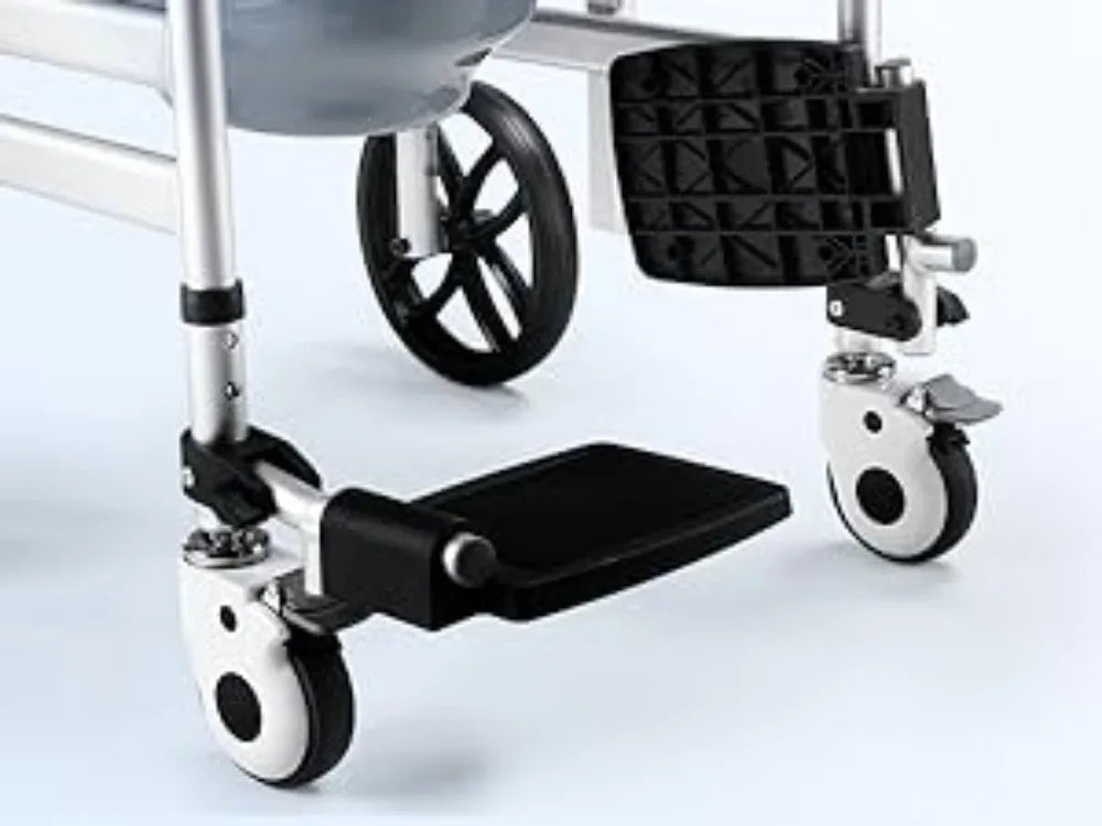 Shower Chair with Wheels,Hybodies Folding Shower Wheel, Transport Chair,Commode, Rolling Bath Chair for Handicap,Elderly&Injured
