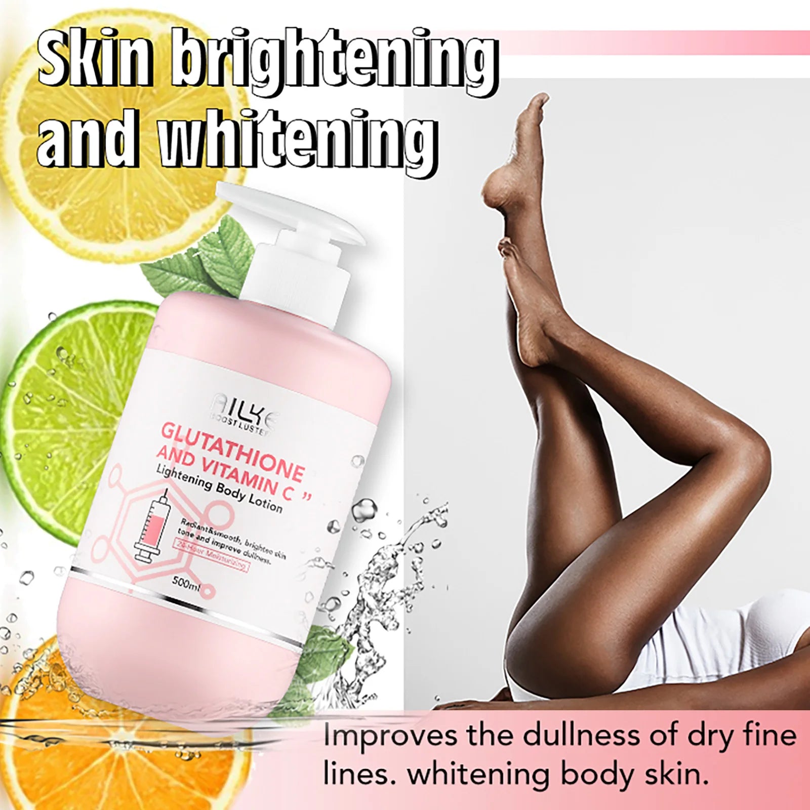 AILKE Whitening Moisturizing Korean Facial And Body Lotion Reduce Melanin Wrinkles Vitamin C Dark Spot Remover Skin Care Cream