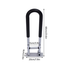 shower handle toilet aid wall mount foldable for elderly disabled barrier free
