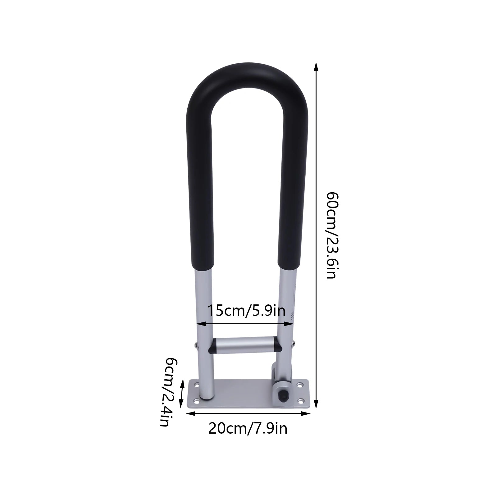 shower handle toilet aid wall mount foldable for elderly disabled barrier free