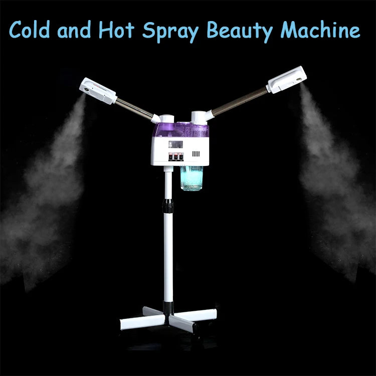 2 IN 1 Hot And Cold Nano Mist Facial Sprayer Ozone Face Steam Machine Sauna Facial Steamer Spa