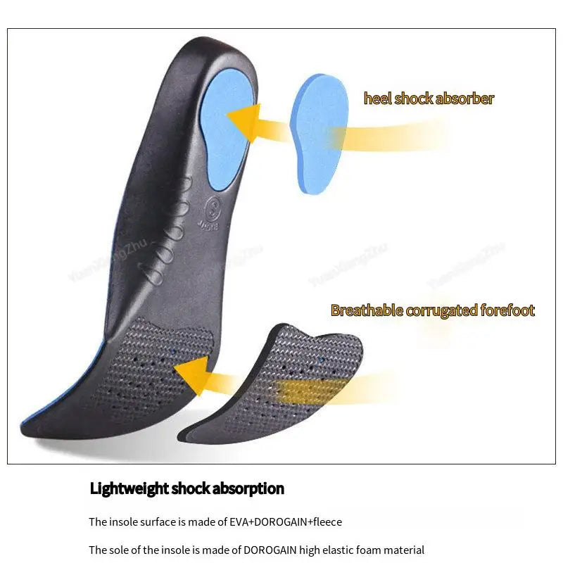 Orthopedic Insoles for Shoes Arch Support Insole for Feet Men Women Comfortable Shock-absorbing Inserts Sport Running Shoe Sole