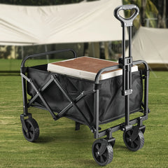 basics collapsible folding wagon heavy duty utility wagon for sports camping garden and shopping