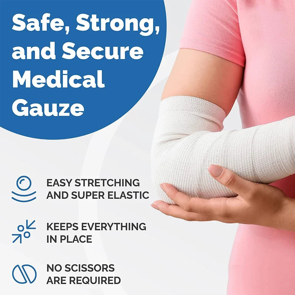 20/50/100 Rolls Breathable Elastic Bandage Skin Friendly First Aid Kit Cotton Gauze Wound Dressing Emergency First Aid Tool