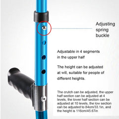 portable folding walking stick adjustable telescopic underarm cane crutch for seniors disabled trekking hiking poles canes care