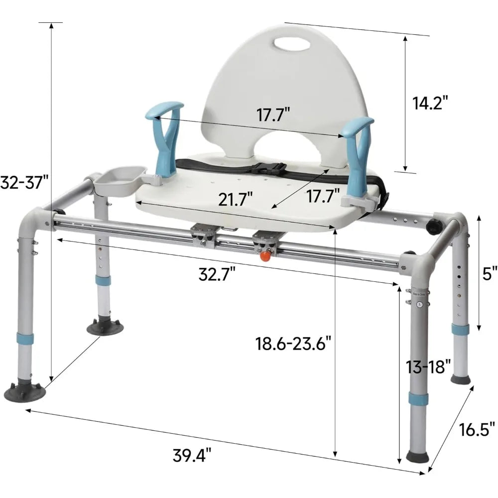 Heavy Duty Sliding Shower Chair 