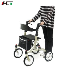 hct 9123d wholesales aluminum patient health care walking aid senior rollator walker with handle and brakes for elderly