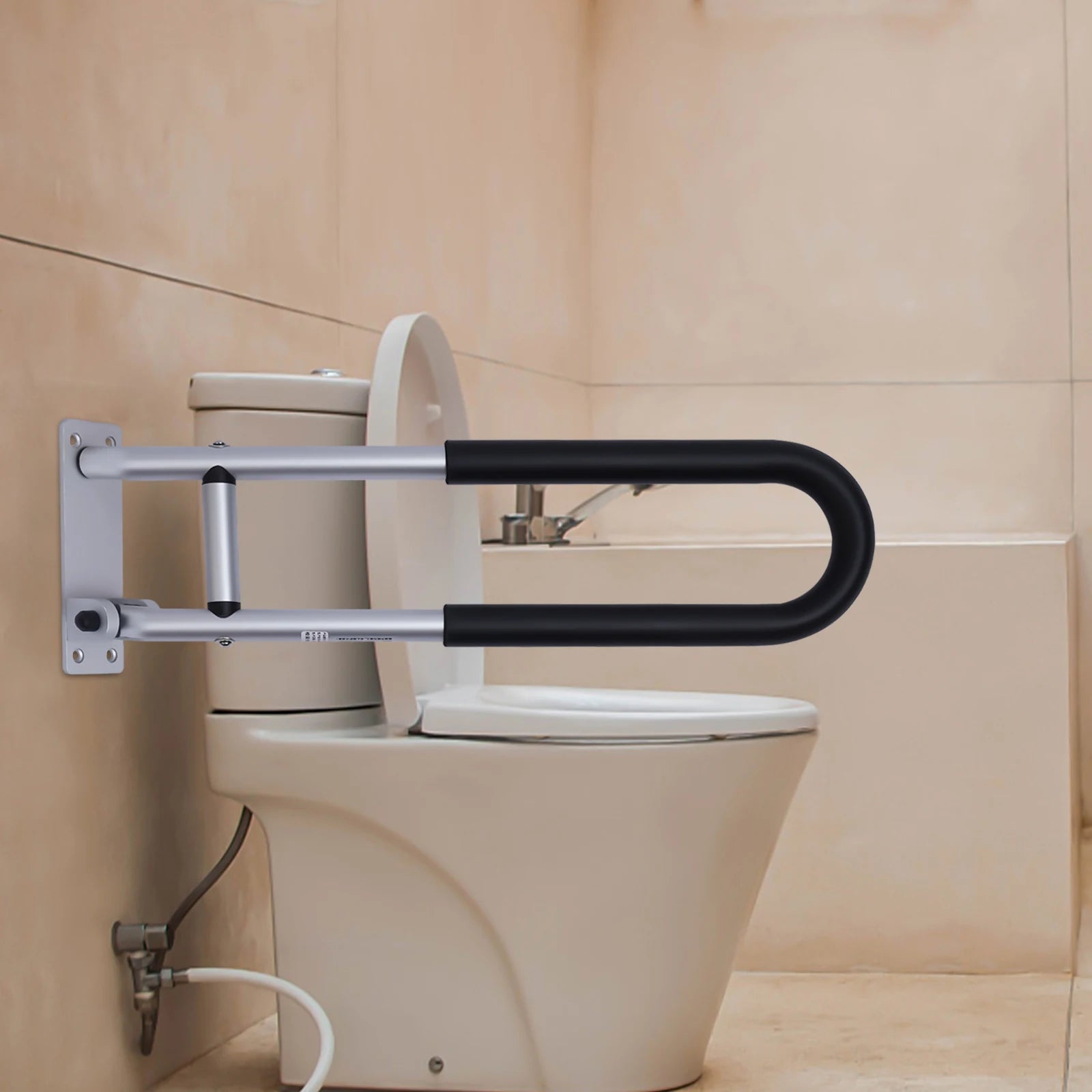 Shower Handle Toilet Aid Wall Mount Foldable for Elderly Disabled Barrier-Free