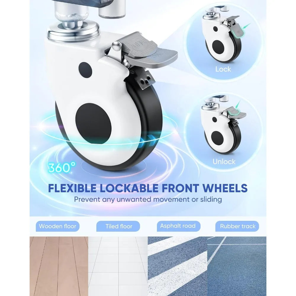 Shower Chair with Wheels,Hybodies Folding Shower Wheel, Transport Chair,Commode, Rolling Bath Chair for Handicap,Elderly&Injured - All Care Store