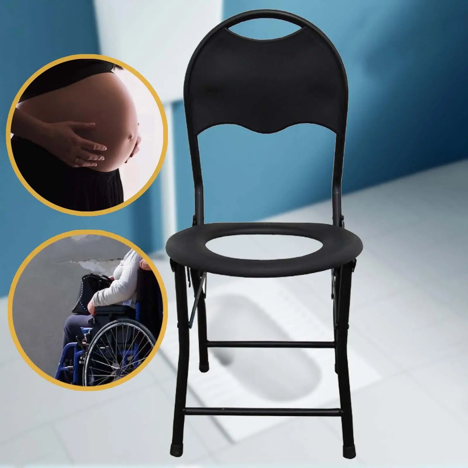 Squatting Toilet Stool Chairs Non Slip Potty Chairs for Bathroom Indoor Outdoor