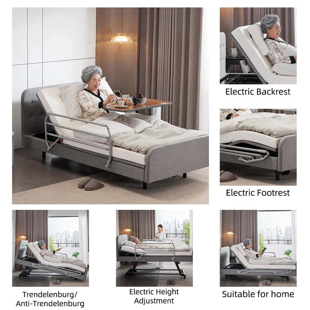 Medical Factory Home Care Bed For Elderly Electric Nursing Home Bed Home Care Electric Adjustable Beds For Seniors