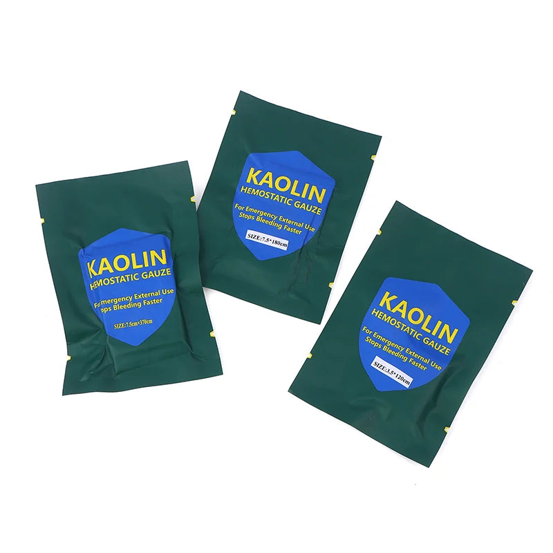 4Sizes Hemostatic Gauze Combat Emergency Trauma Z-Fold Soluble For Ifak Tactical Military First Aid Kit Medical Wound Dressing