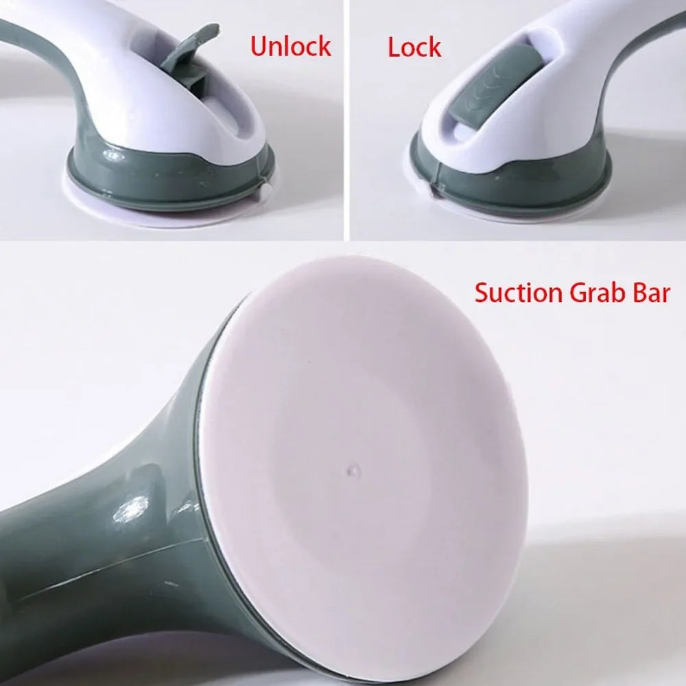 Safety Shower Handle Grab Bars Grip Dual Locking Safety Suction Cups Anti Slip Support Medical Assist  Toilet Bathroom