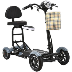 dragon mobile lightweight foldable 4 wheels mobility scooter with double seat