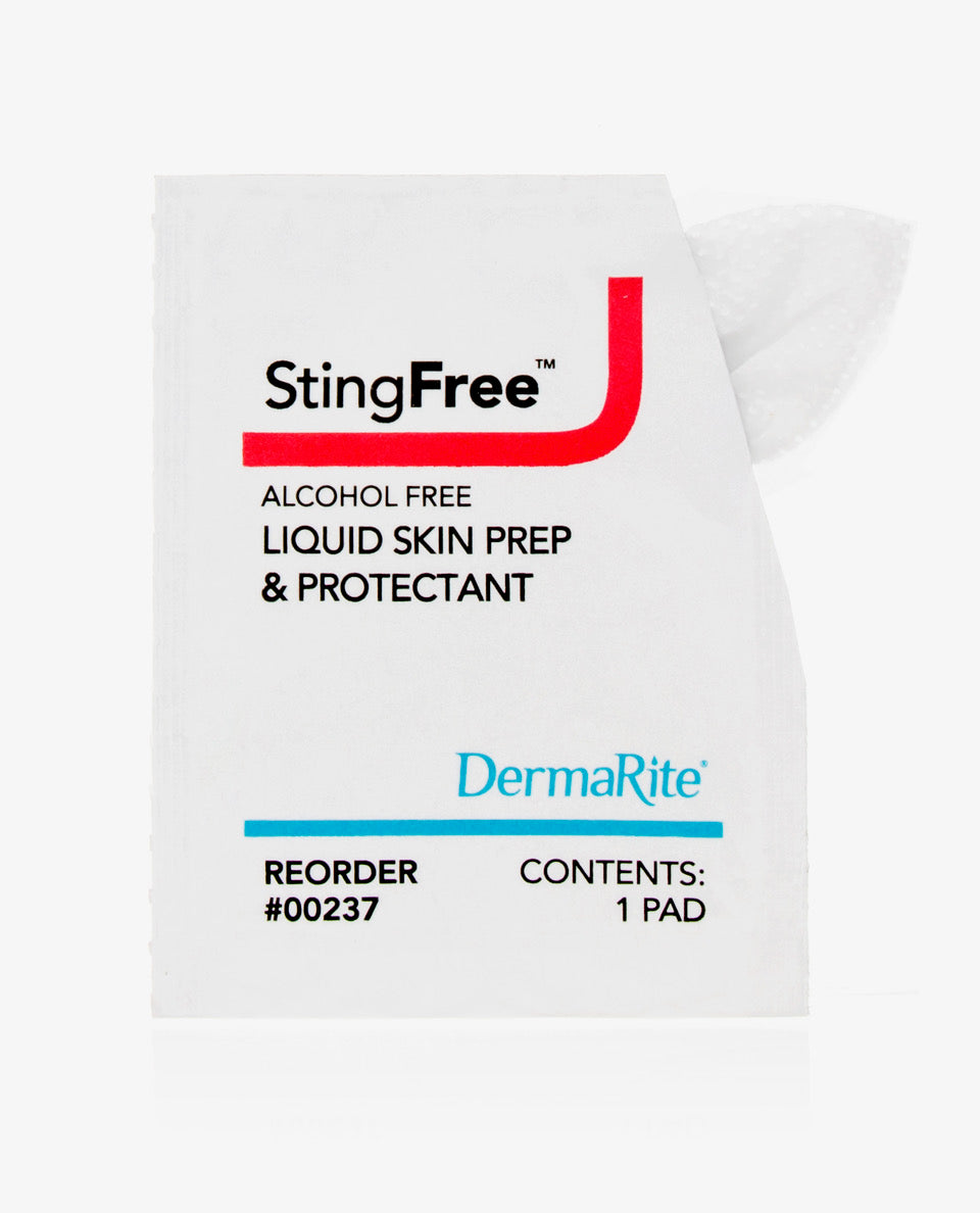 Skin Barrier Wipe StingFree Alcohol-Free Liquid Skin Prep & Shield Hexamethyldisiloxane / Decamethylcyclopentasiloxane Individual Packet NonSterile,Packaging Type- Each