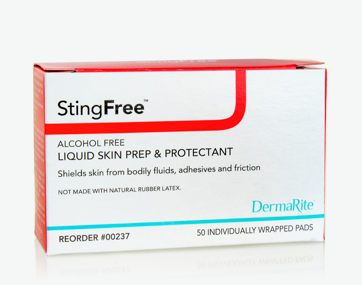 Skin Barrier Wipe StingFree Alcohol-Free Liquid Skin Prep & Shield Hexamethyldisiloxane / Decamethylcyclopentasiloxane Individual Packet NonSterile,Packaging Type- Each