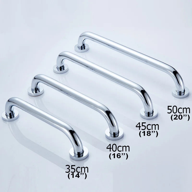 IMPEU Home Care 45cm Bathtub Grab Bar,  Good for Senior & Kids Shower Support, Heavy Duty, Solid Brass, Polished Chrome