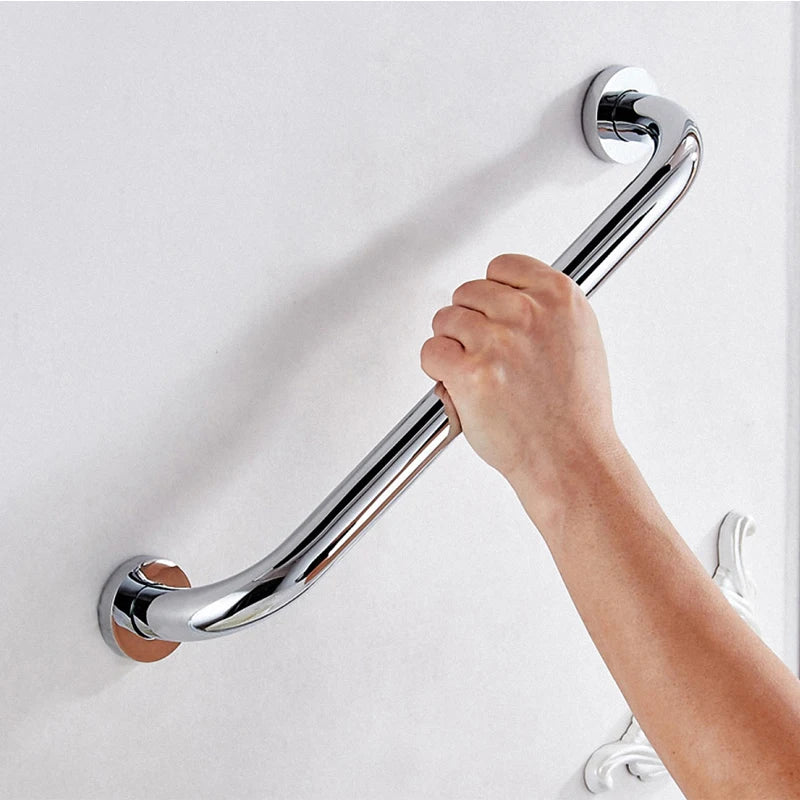 IMPEU Home Care 45cm Bathtub Grab Bar,  Good for Senior & Kids Shower Support, Heavy Duty, Solid Brass, Polished Chrome