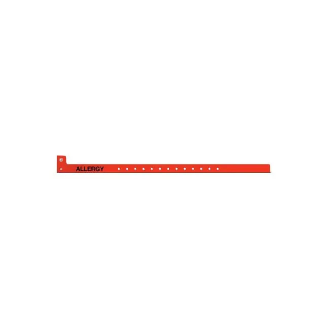 Identification Wristband Sentry Superband Alert Bands Alert Band Permanent Snap Allergy, Packaging Type- Box