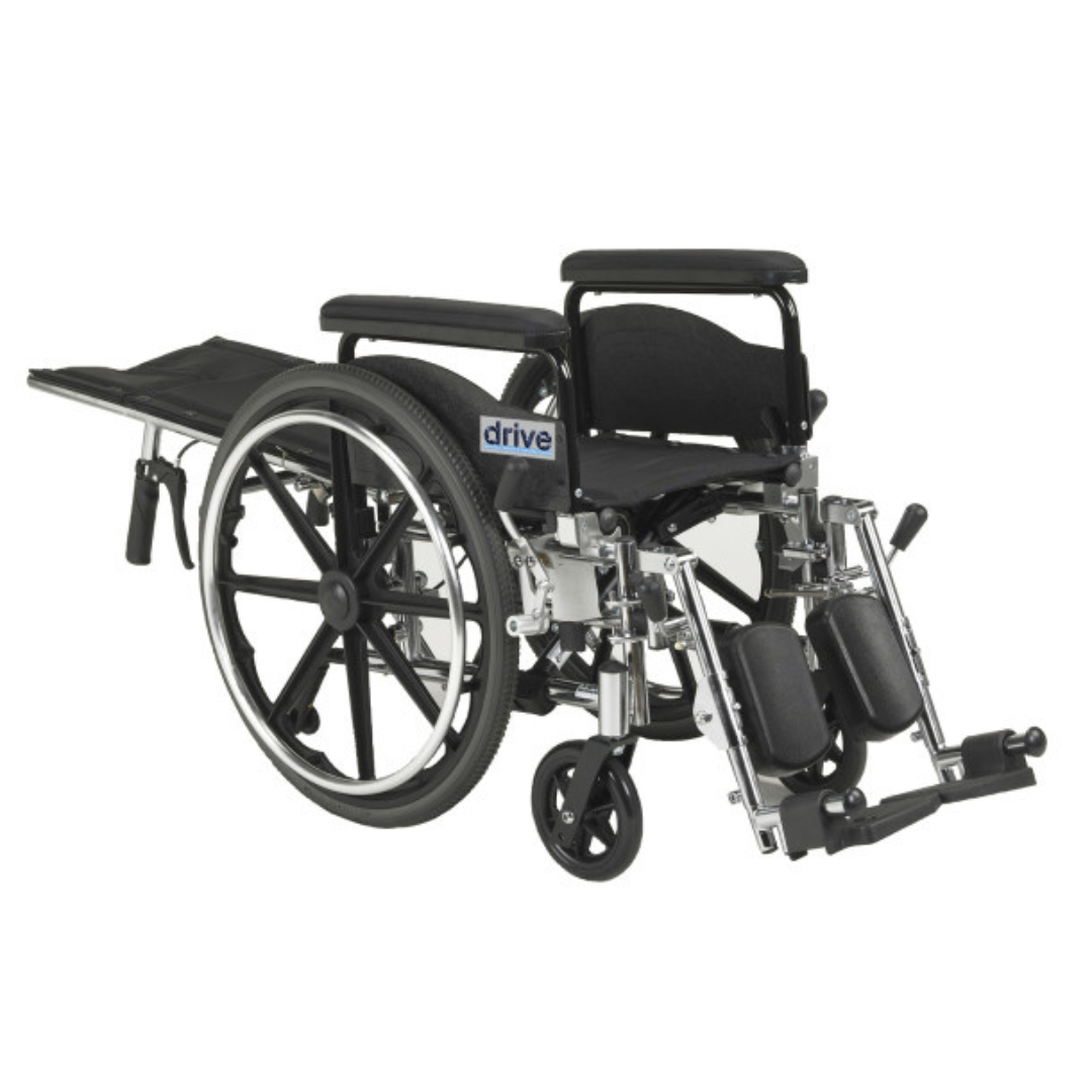 Drive Medical Viper Plus Reclining W/c 20  Flip-back  Rem Full Arms