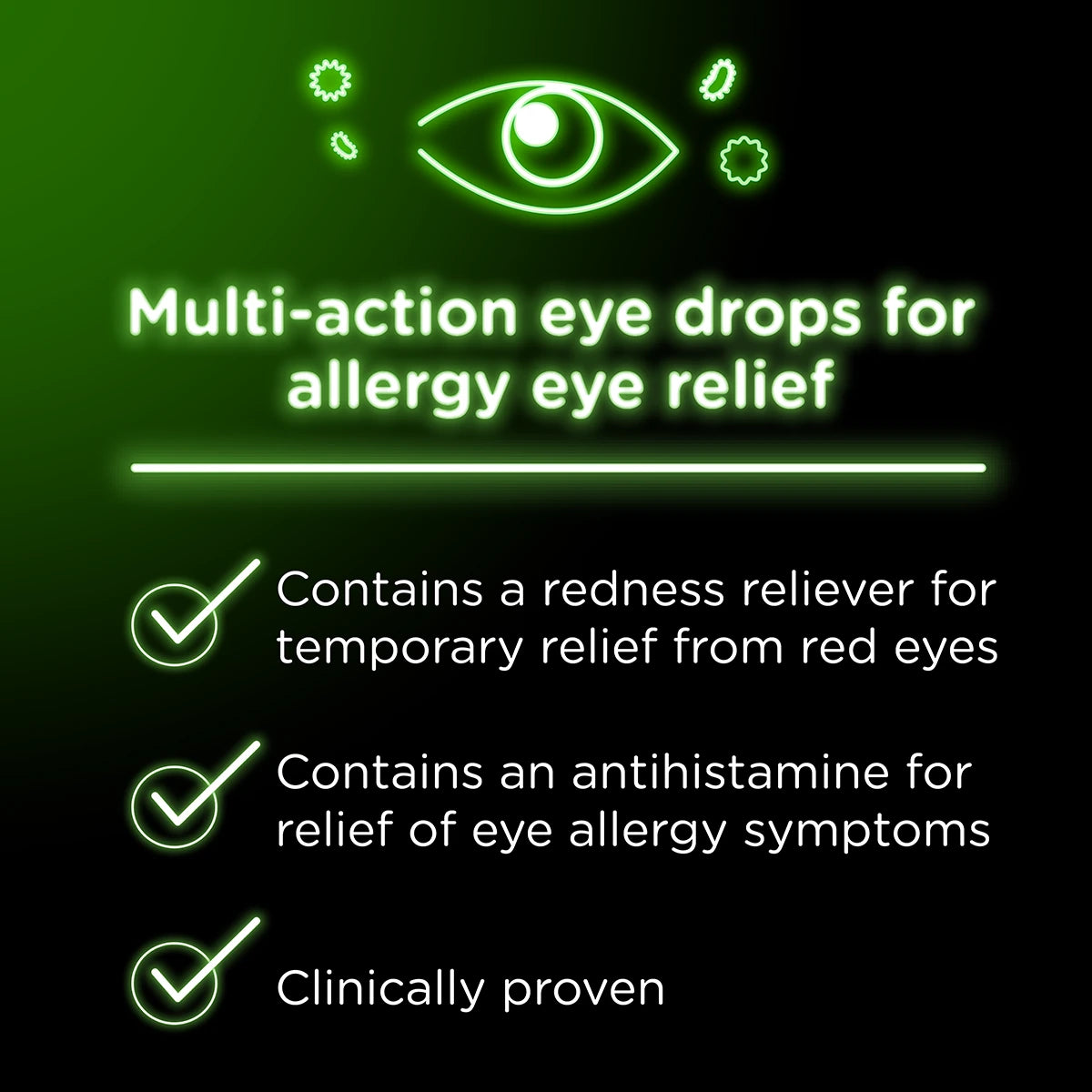 Gotas para los ojos Visine para el alivio de la alergia, 0.5 oz., empaque individual