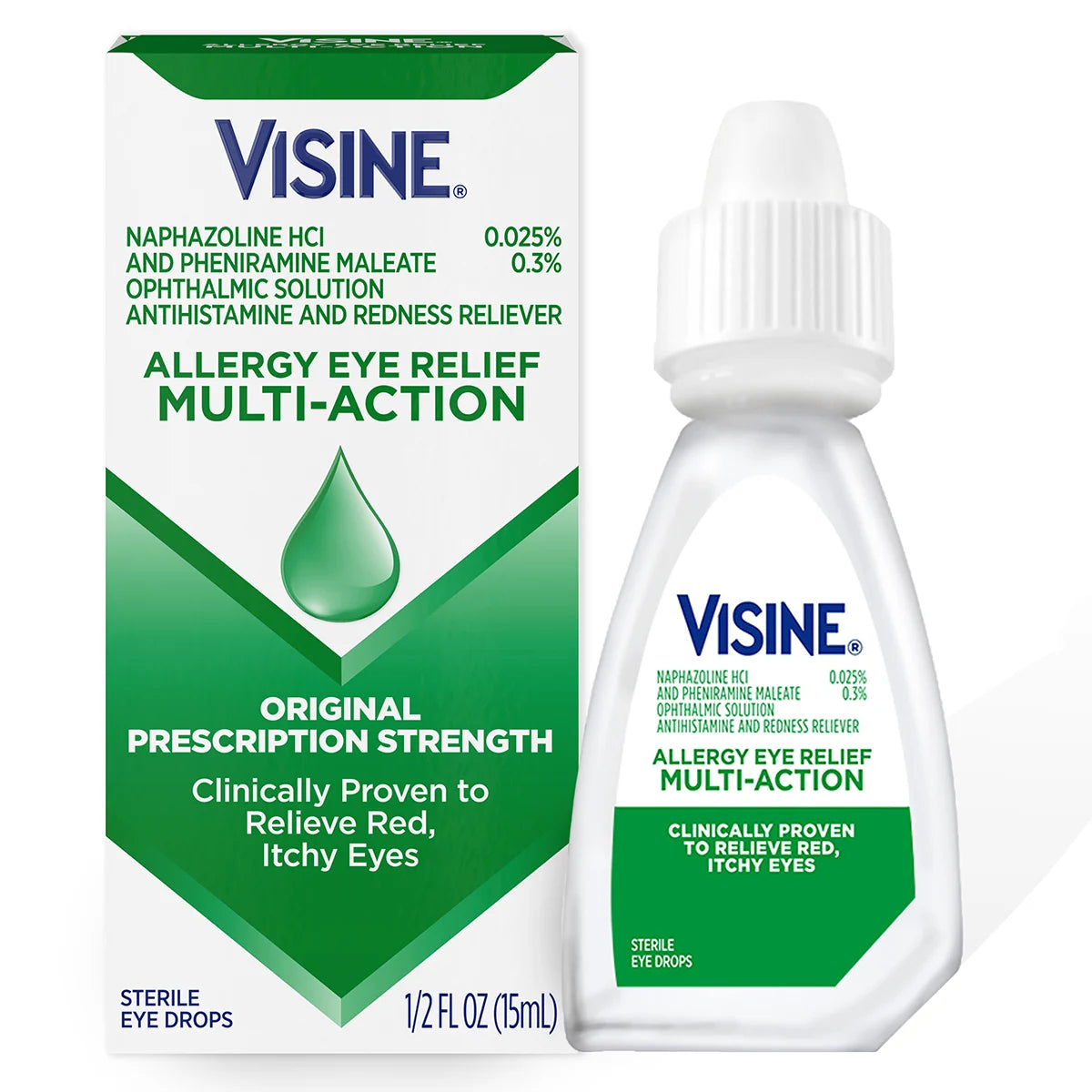 Gotas para los ojos Visine para el alivio de la alergia, 0.5 oz., empaque individual