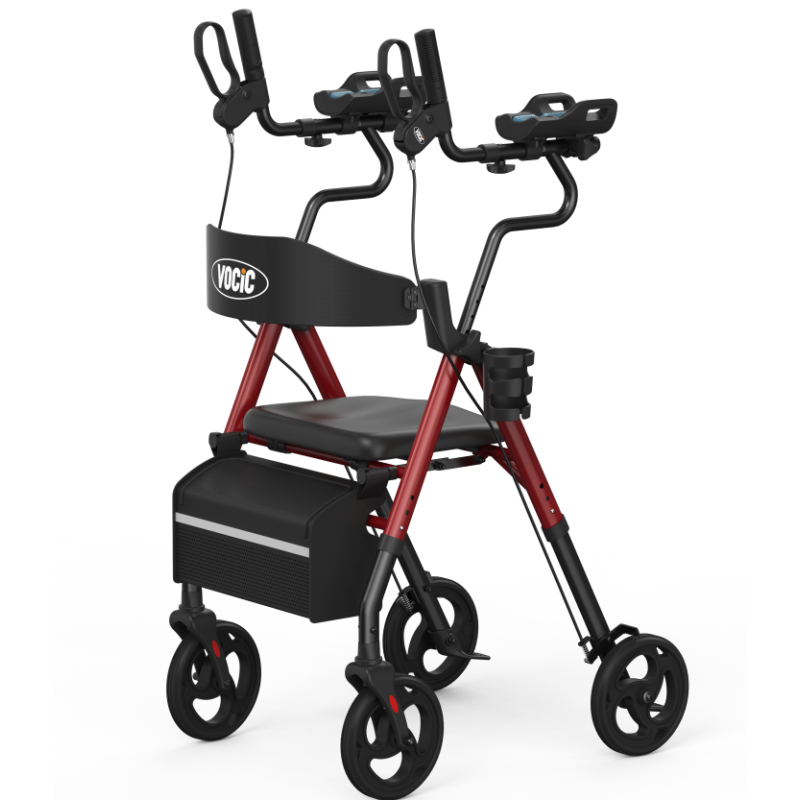Z22 Upright Rollator Walker - Foldable, All-Terrain, for Mobility Support