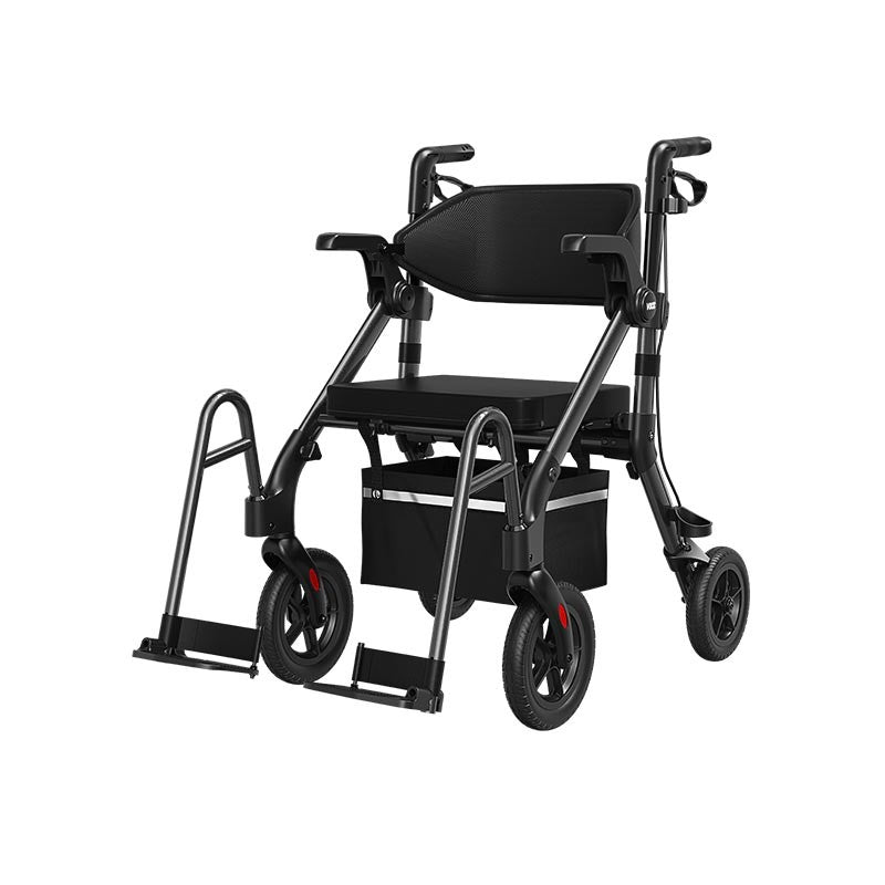 VOCIC Z55 Versatile 2-in-1 Rollator Walker– Lightweight Foldable Mobility Aid with Seat, Storage Bag & Adjustable Height