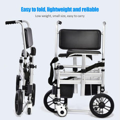 ZHON 3-in-1 Folding Shower Chair with Wheels - Durable Aluminum Support up to 450lbs, Adjustable Armrests & Safety Straps for Elderly & Handicap Care.