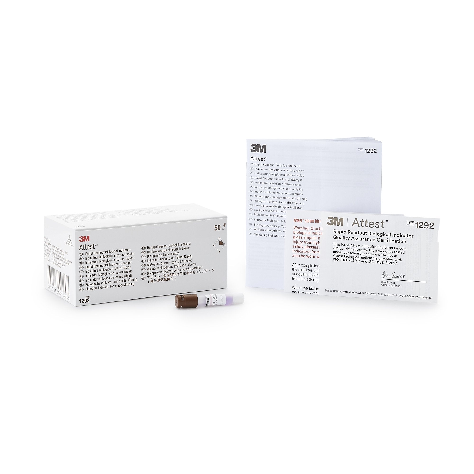 Attest Rapid Readout Sterilization Biological Indicator Vial Steam, Packaging Type- Box