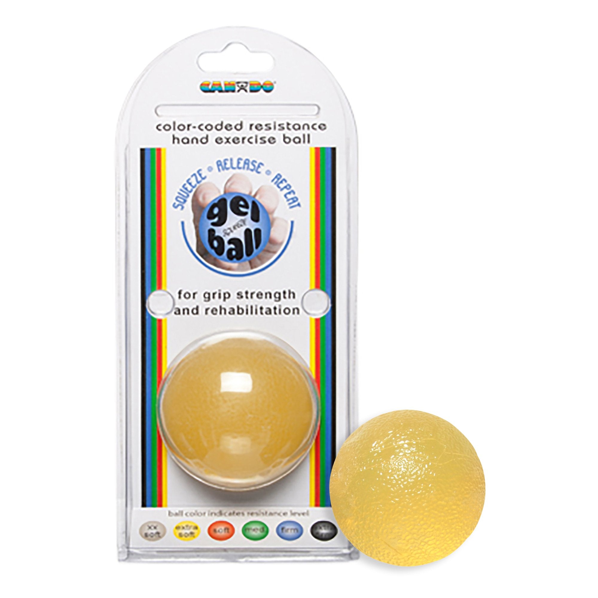 Squeeze Ball CanDo Yellow Standard Size X Light Resistance