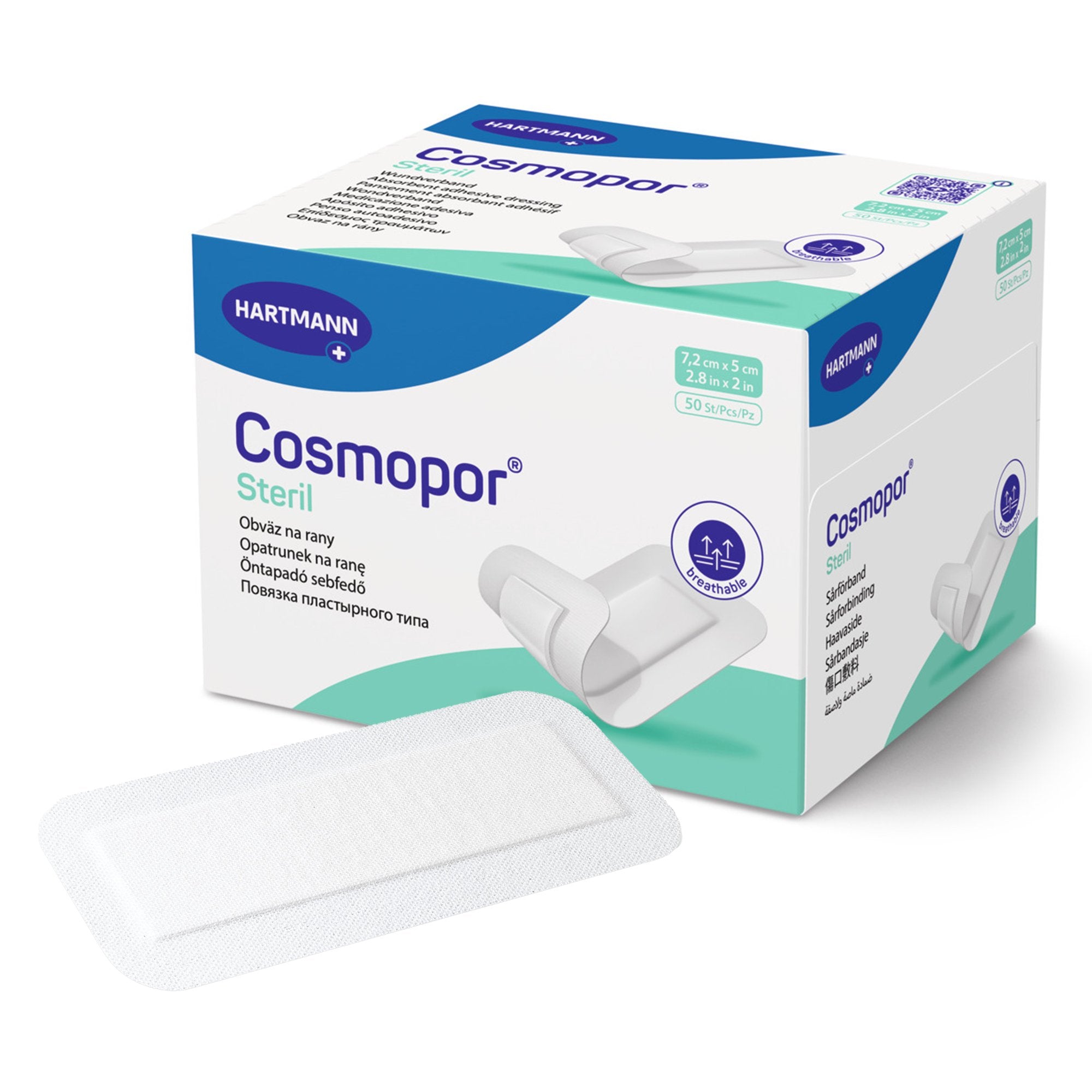 Island Dressing Cosmopor Steril 2 X 2- 4/5 Inch Rectangle Sterile Water Resistant Backing