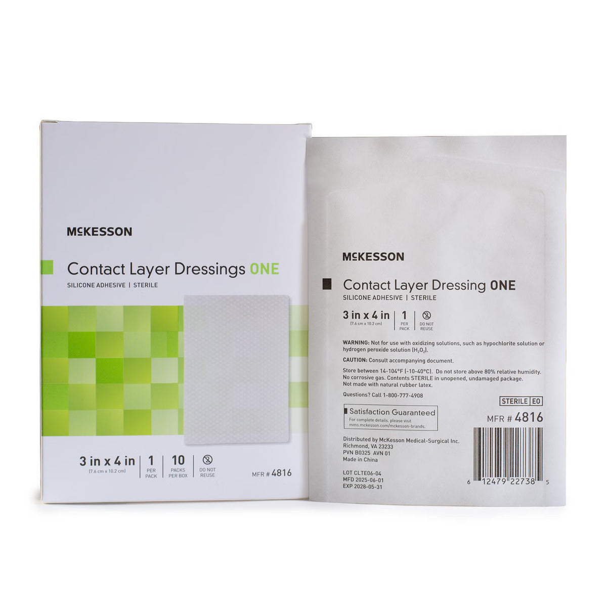 Wound Contact Layer Dressing McKesson 3 X 4 Inch Sterile 3 · Box of 10