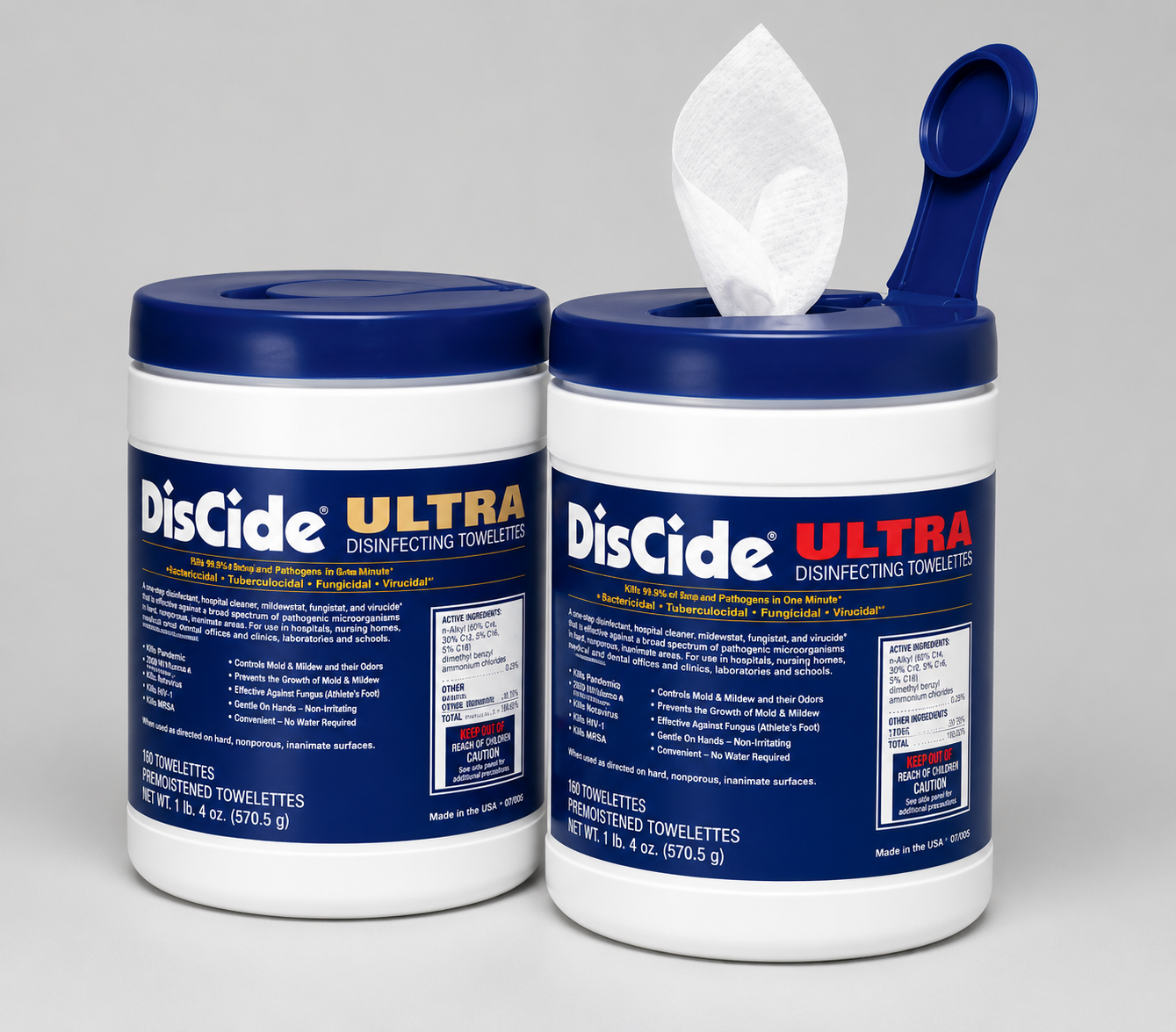 Discide Ultra Disinfecting Towelettes- 6  X 6.75  Pk/160