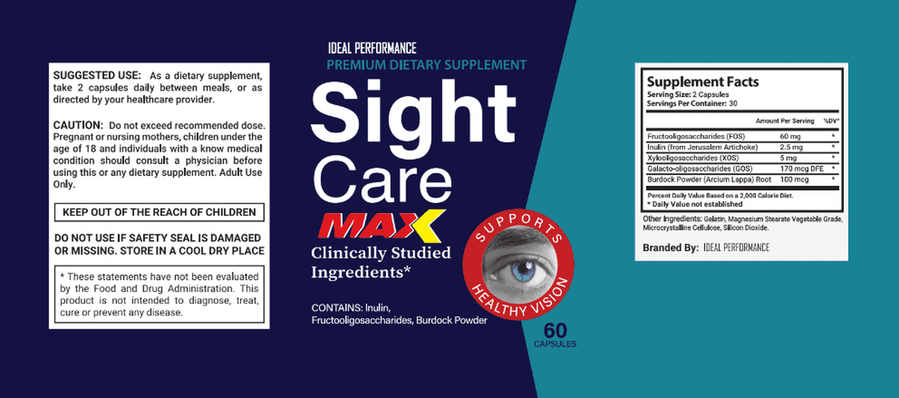 Sight Care Max - Revolutionary Advanced Vision Matrix Formula - Supports Healthy Vision - Dietary Supplement for Eyes Sight, 1 Pack