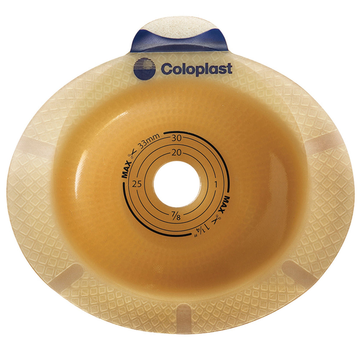 Ostomy Barrier SenSura Precut, Standard Wear Double Layer Adhesive 50 mm Flange Red Code System 1 Inch Opening 1-1/8 Inch · Box of 5
